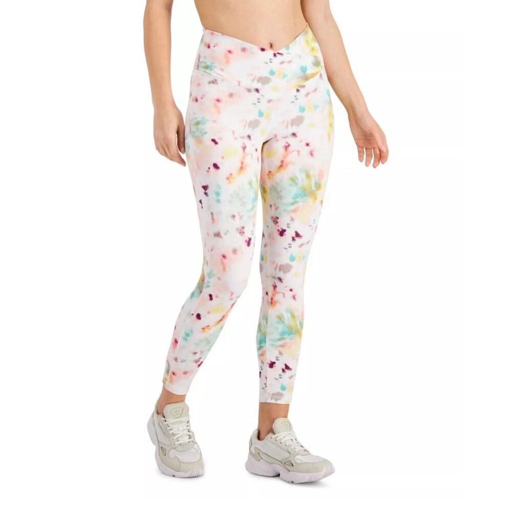 Jenni on Repeat Crossover Full Length Legging Bright Tie-dye White Medium